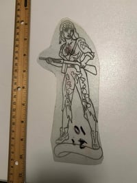 Pike acetate stencil - pinup soldier girl