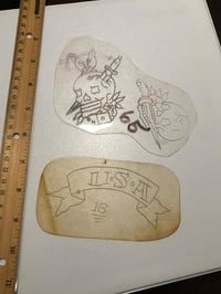 Pike acetate stencil - skulls and USA lot