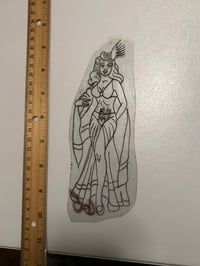 Pike acetate stencil - pinup gypsy girl