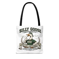 Image 2 of Silly Goose University Tote Bag — 'Goose Day • September 29th' College-Style Canvas Tote