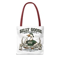 Image 11 of Silly Goose University Tote Bag — 'Goose Day • September 29th' College-Style Canvas Tote