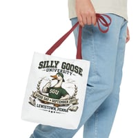 Image 12 of Silly Goose University Tote Bag — 'Goose Day • September 29th' College-Style Canvas Tote