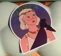 Image 3 of Daenerys Targaryen and Drogon Glitter Sticker