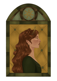 Image 1 of PREORDER - Rhaenyra and Alicent Stained Glass Stickers