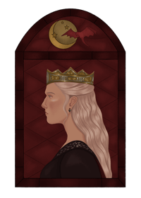 Image 2 of PREORDER - Rhaenyra and Alicent Stained Glass Stickers