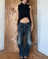 Image 6 of BLACK FRILLY WRAP TOP