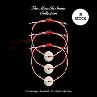 Image 1 of Moss In Snow Jade Bi Disc Red String Energy Bracelet (Harmony Of Opposites) Family Bundle