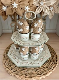 Image 2 of Rustic Easter Eggs – Easter Daisy Lace with Pearl centres