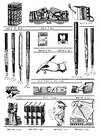 Image 1 of Books & Pens Rubber Stamps P60