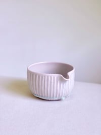 Image 1 of Fluted Porcelain Matcha Bowl - Light Pink