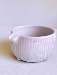 Image 2 of Fluted Porcelain Matcha Bowl - Light Pink