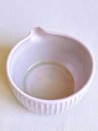 Image 3 of Fluted Porcelain Matcha Bowl - Light Pink