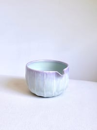 Image 1 of Fluted Porcelain Matcha Bowl - Gradient Lavender