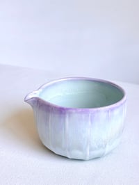 Image 2 of Fluted Porcelain Matcha Bowl - Gradient Lavender