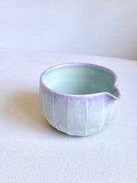 Image 5 of Fluted Porcelain Matcha Bowl - Gradient Lavender