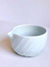Image 2 of Cascading Fluted Porcelain Matcha Bowl 
