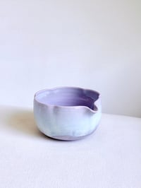 Image 1 of Lavender 5 Petals Matcha Bowl with Opalescent Glaze 