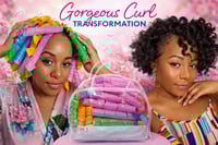 Image 1 of (Short) Professional Heatless Hair Curlers– No Heat Hair Rollers for Long-Lasting Spiral Curls