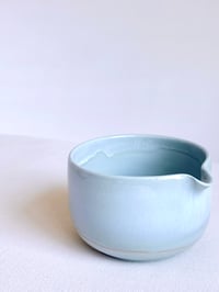 Image 5 of Powder Blue Porcelain Matcha Bowl 