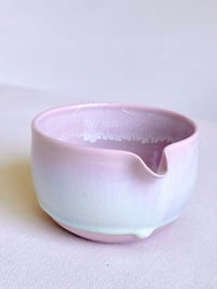 Image 4 of Cherry Blossom Matcha Bowl - Opalescent Drip, Small
