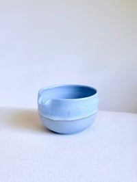 Image 2 of Blue Matcha Bowl with Blue Drip