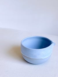 Image 5 of Blue Matcha Bowl with Blue Drip