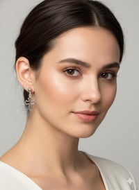 Image 2 of Dangle Cross Earrings - Hypoallergenic Stainless Steel Religious Jewelry