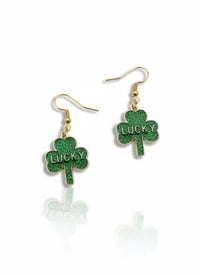 Image 1 of LUCKY - Clover Drop Earrings – Hypoallergenic Sterling Silver – Ships Next Day