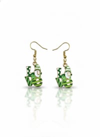 Image 1 of St. Patrick's Day Gnome Earrings | Hypoallergenic Sterling Silver ear wire