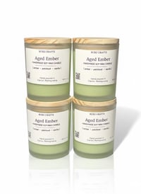 Image 1 of Aged Ember Soy Candle – Amber, Patchouli &amp; Vanilla, 7oz Hand Poured