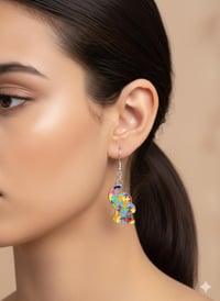 Image 2 of Elephant Puzzle Piece Dangle Earrings – Autism Awareness Jewelry