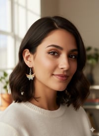 Image 2 of Rainbow Enamel Wing Earrings – Silver Tone Boho Dangle Jewelry