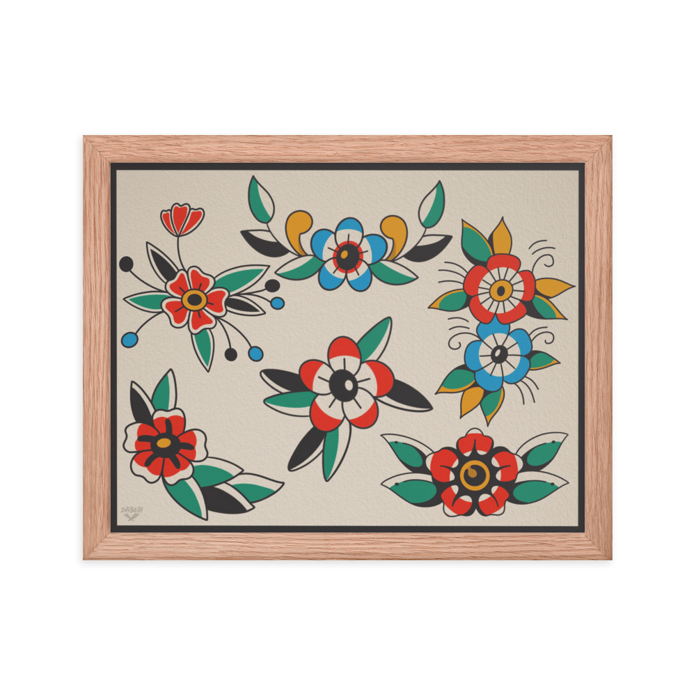 Image of Framed Funky Flower Flash