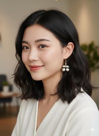 Image 2 of Pearl Cherry Drop Earrings – Gold-Plated Fruit Dangles with Crystal Leaves