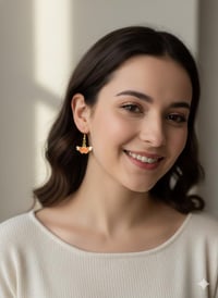 Image 2 of Red Winged Heart Dangle Earrings, Gold Hooks, Y2K Jewelry