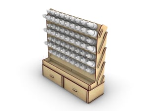 Image of Vallejo & Army Painter Paint Rack with Tray and Drawers