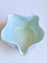 Image 3 of Hand Sculpted Matcha Bowl - Blue and Lavender Marble 1