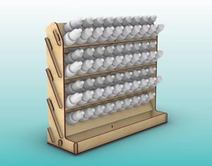 Image of Vallejo & Army Painter Paint Rack with Brushes Tray