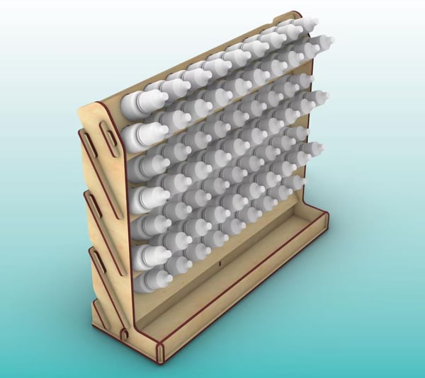 Image of Vallejo & Army Painter Paint Rack with Brushes Tray