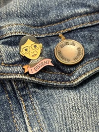 Image 2 of I Dissent Soft Enamel Metal Pin: RBG Tribute, SCOTUS gift