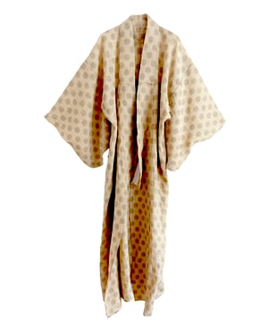 Image of Hørkimono dame - naturmateriale - håndvævet med matsu mønster