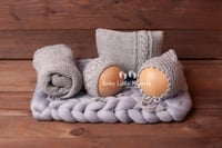 Image 1 of Knitted light grey set