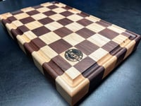 Image 1 of Handcrafted medium checkered board cutting board