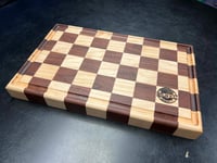 Image 2 of Handcrafted medium checkered board cutting board