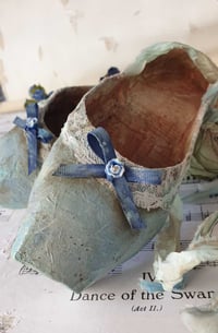 Image 3 of 🩰 ‘Ballerina shoes’ (blue)  ✿ Χάρτινες μπαλαρίνες (μπλε)
