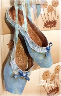 Image 4 of 🩰 ‘Ballerina shoes’ (blue)  ✿ Χάρτινες μπαλαρίνες (μπλε)