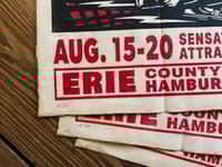 Image 4 of Wall of Death Linocut Print  FREE SHIPPING