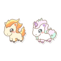 Ponyta & Galarian Ponyta Sticker Flakes