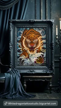 Image 2 of Limited Edition A1 “Tora Nami” Giclée Fine Art Print in all its Glory