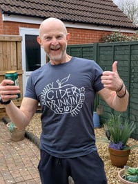 Image 1 of Skimmity Hitchers 'Cider Drinkin' Idiot' T-shirt BLUE